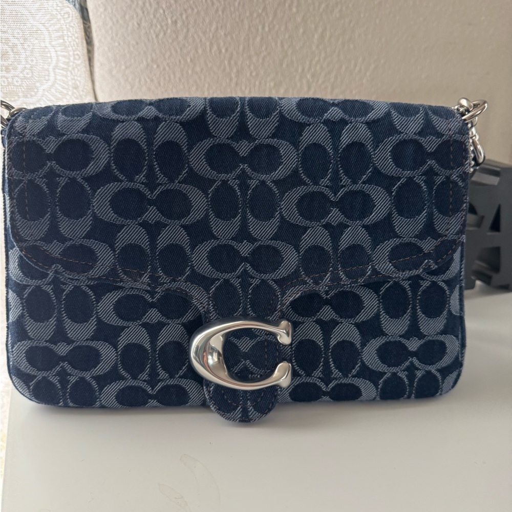 Coach denim soft tabby in deep blue
